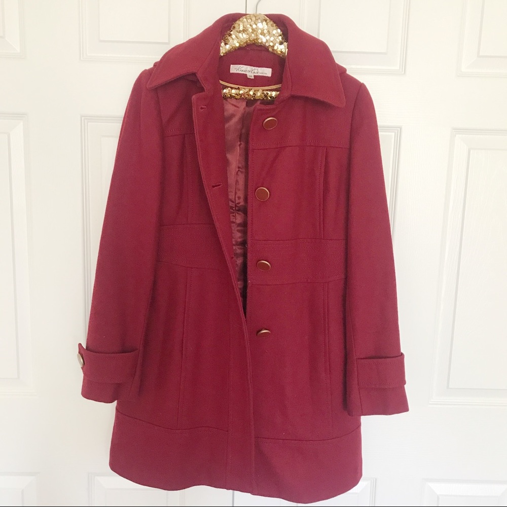 Kenneth Cole red peacoat
